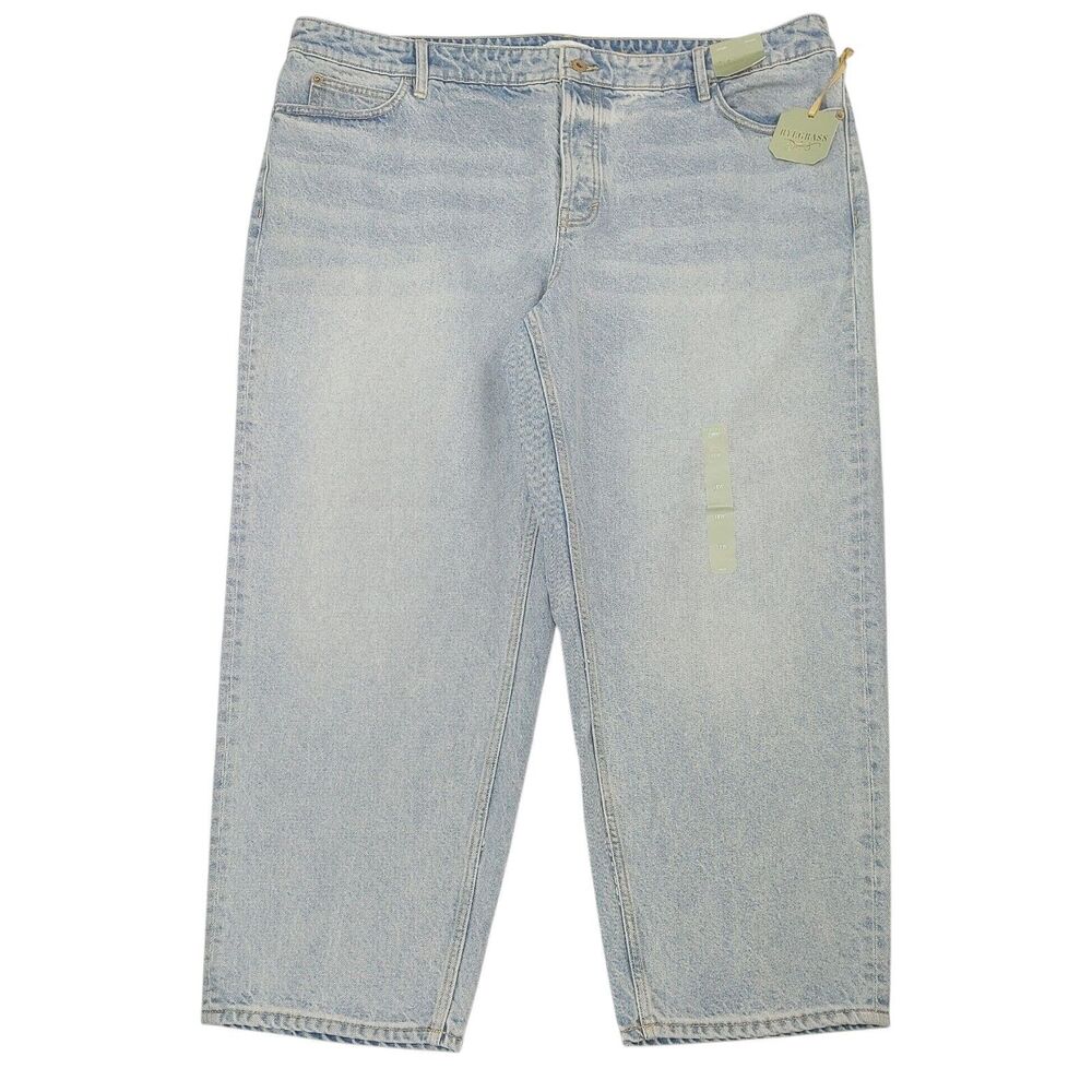 (Stains)  Ryegrass Straight Leg Button Fly Denim Jeans Womens 18W Plus Size $70